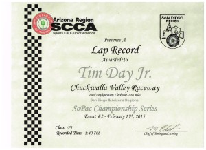 SCCA Track record 02.15.15